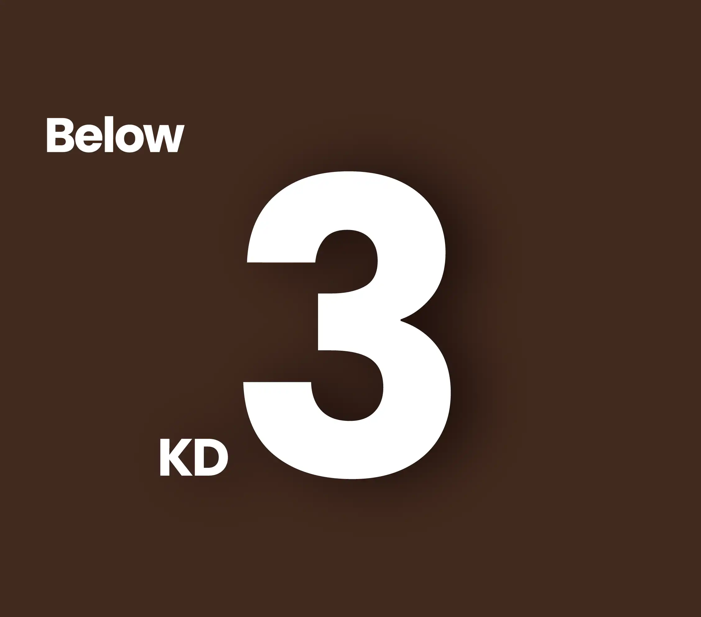 Below 3KD