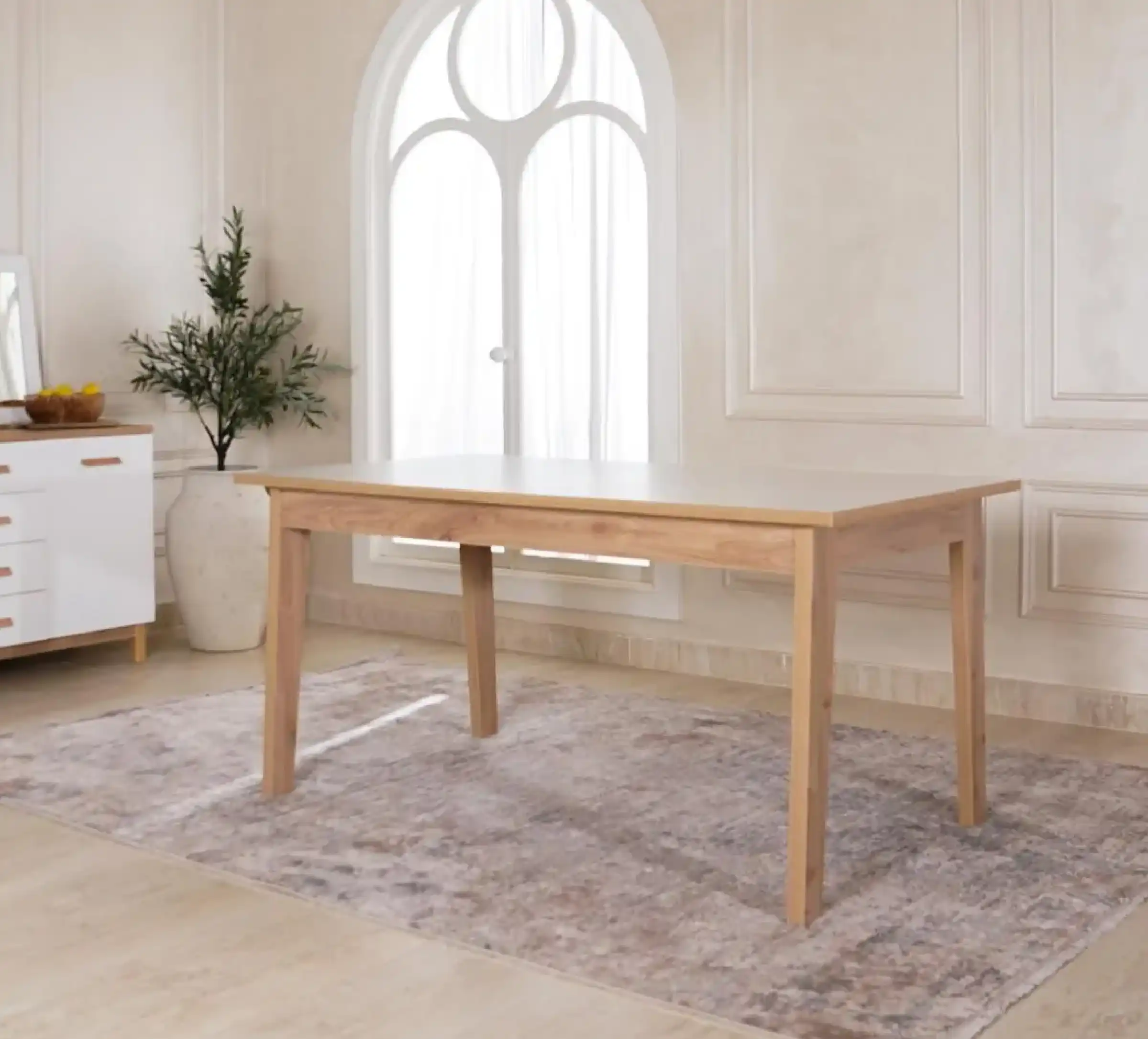 Prato Square 8 Seater Dining Table White 150 cm